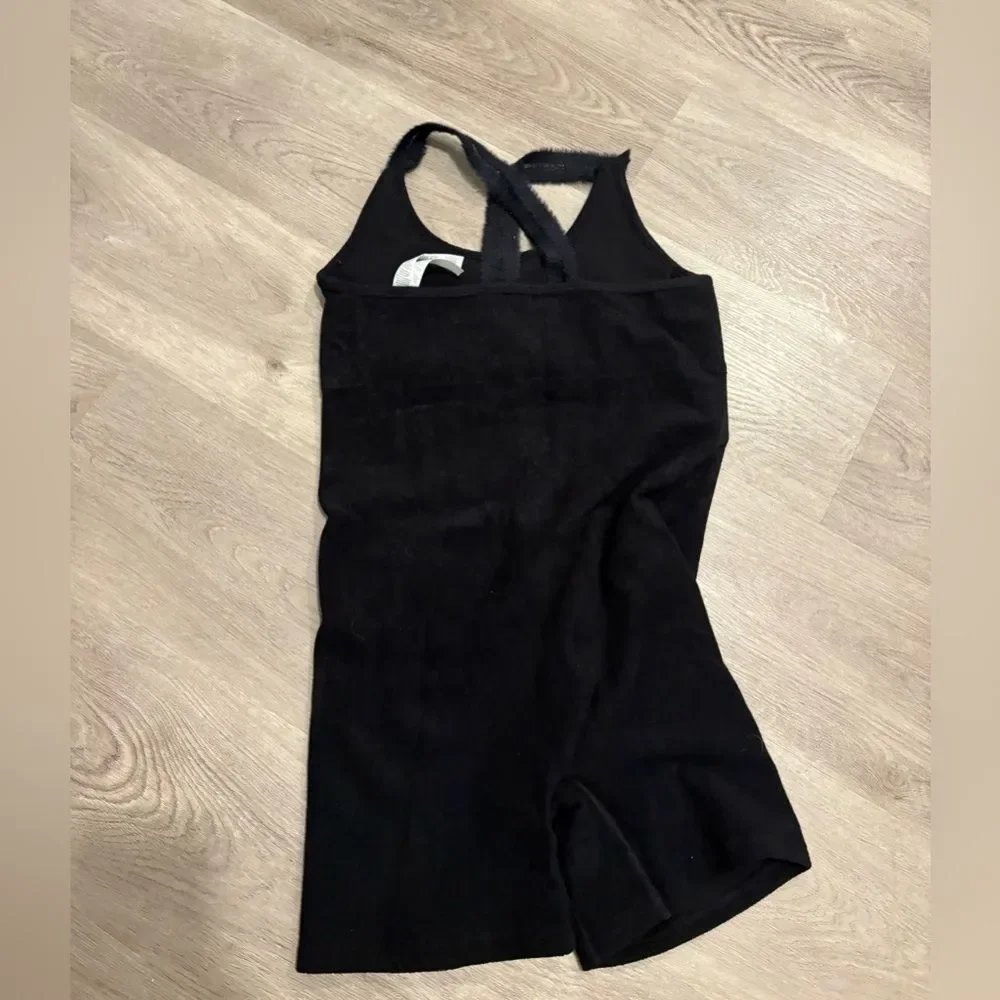 ALO Yoga Black Terry Cuddle Onsie Romper